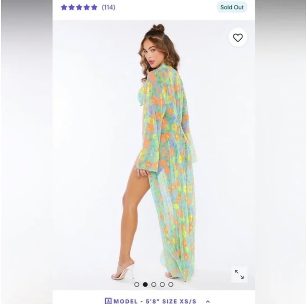 Free Spirit Floral Full-Length Robe - Picture 4 of 6